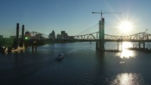 Louisville bridge over river 