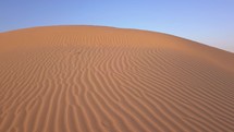 Aerial lift of sand dunes in the desert