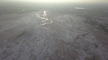 aerial view over a tributary 
