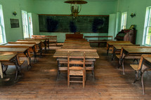 empty school house classroom 