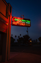 Small town shop neon sign - Electric Motor Shop