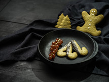 Christmas cookies - tree, candy cane, gingerbread man
