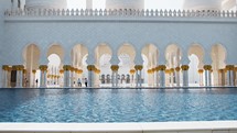 Water Under Sunlight In The Sheikh Zayed Mosque 