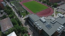 A stadium in town.