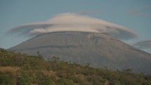Lenticular Clouds Morning Sunrise on Mount Agung Volcano Bali Indonesia