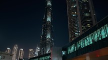 The Night skyline In The City Of Dubai 