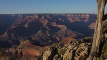 Timelapse of sunset shadows across the Grand Canyon