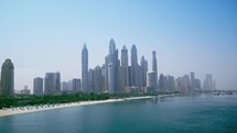 Dubai skyscrapers by the ocean