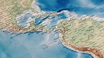 Latin America on atlas