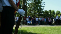 A color guard ceremony on Memorial Day