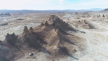 Aerial view of the Trona Pinnacles in the California Desert National Conservation area.