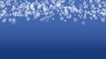  Christmas Snow Flakes Effect on Blue Background 
