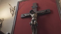 Budapest, Hungary - Jesus Cross Statue inside St. Stephen's Basilica Church Christian Religion