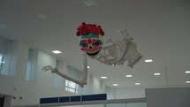 Human Skeleton of Day of the Dead Dia De Los Muertos Hanging on the Ceiling