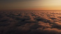 Dramatic clouds during a sunset