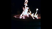 flames in a campfire 