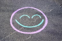 Chalk Art: "Smiley Face"