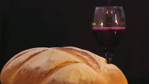 bread and wine for communion 