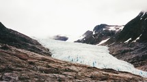 glacier and rock 