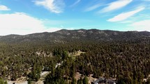 Aerial View Panning Down Over Big Bear, California