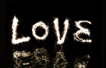 Love written in fireworks.