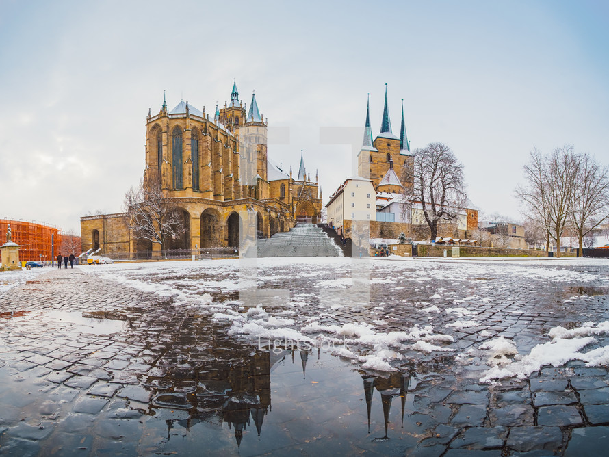grand cathedral in winter 