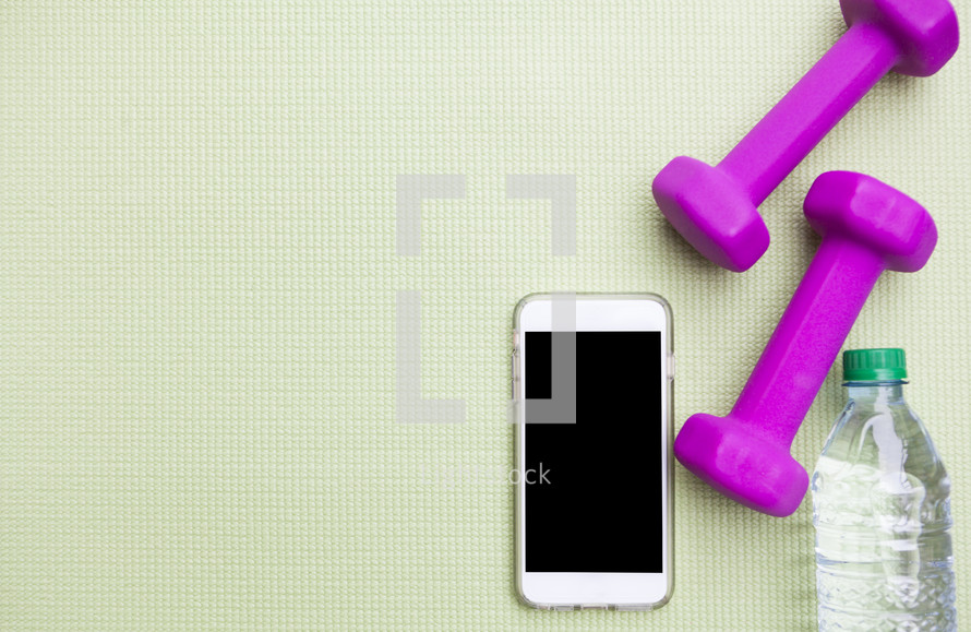 Fitness with Smartphone Background