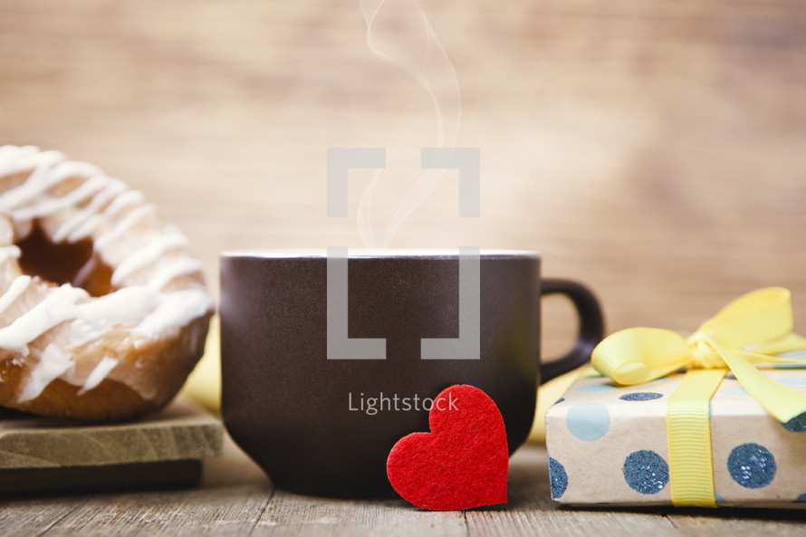 Coffee and Gift Background