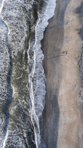 aerial view over beach 