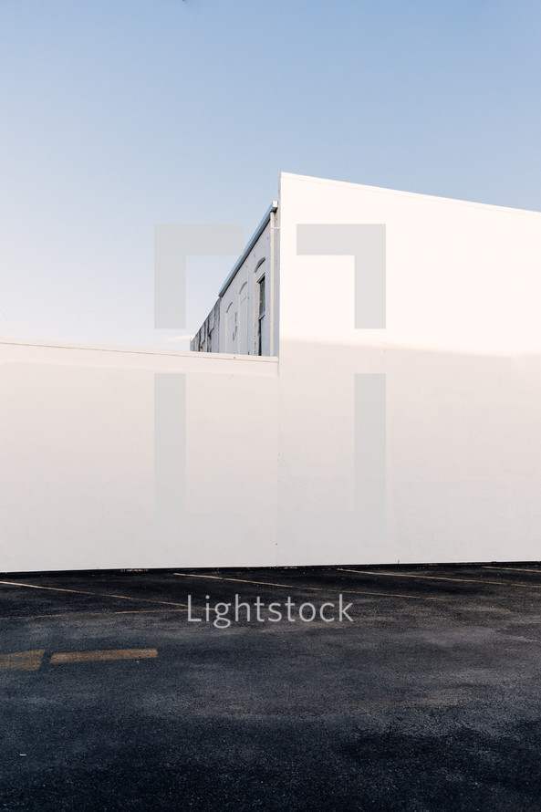 exterior wall of a white building 
