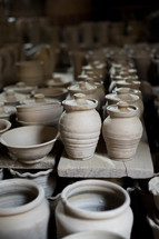 pottery jars and pots