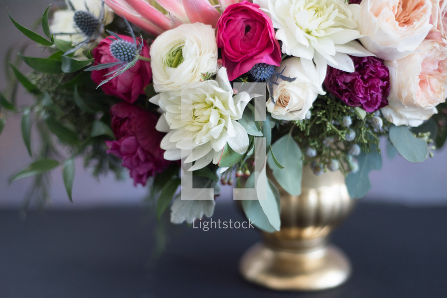 bouquet of colorful flowers in a vase 