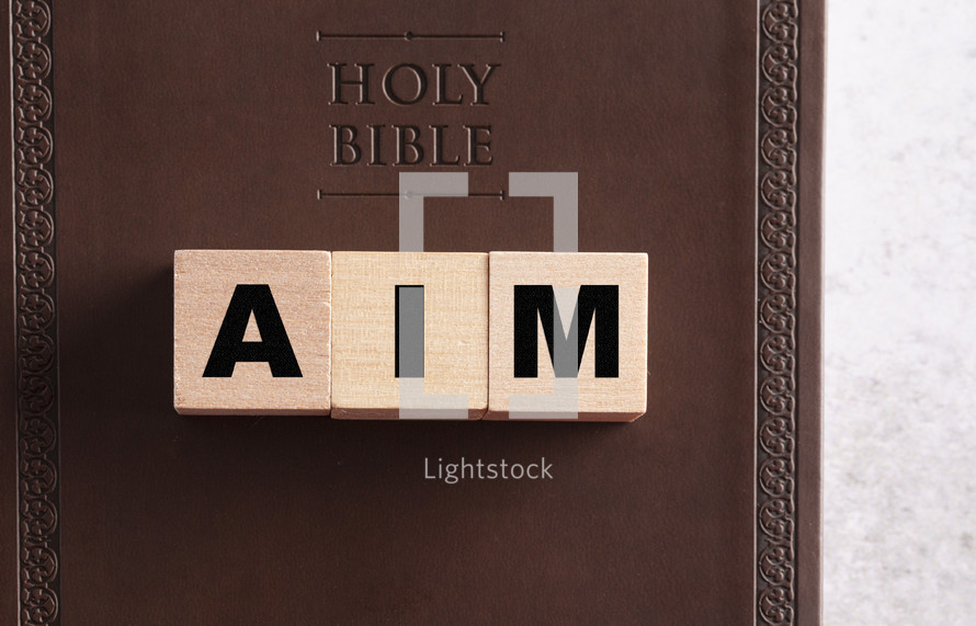 Holy Bible and word AIM 