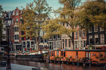Amsterdam canal and row houses 
