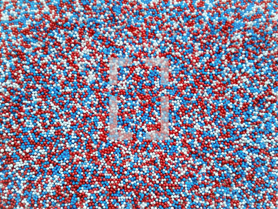 red, white, and blue sprinkles