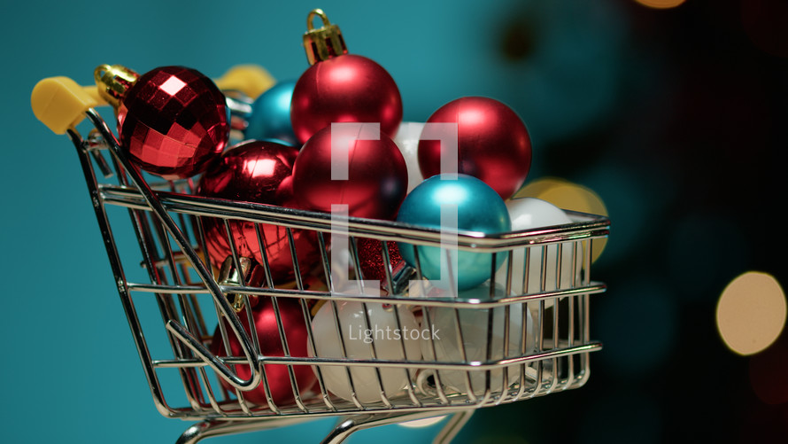 Shopping decorations for Christmas holidays