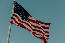 American flag on a flagpole 