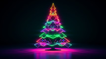 Neon Christmas tree. 