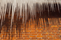 icicles off the side of a building 