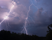 Thunder storm, lightning, Piedmont of North Carolina