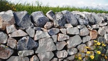 Ancient dry stone wall 
