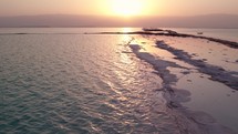 Drone footage of the Dead Sea in Israel