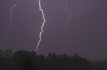 lightning strike during a storm 