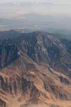 aerial view above mountains 