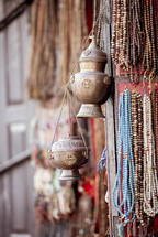 incense urn and prayer beads in Nepal 