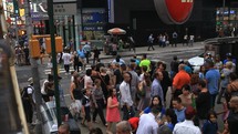 busy crowded New York City streets 