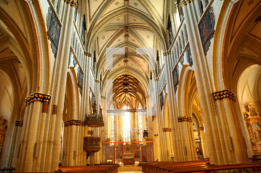 an empty cathedral 