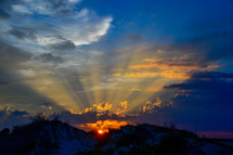 Sunset from St. Augustine Beach, Florida.