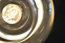 lightbulb in a glass lantern