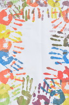 colorful handprints 